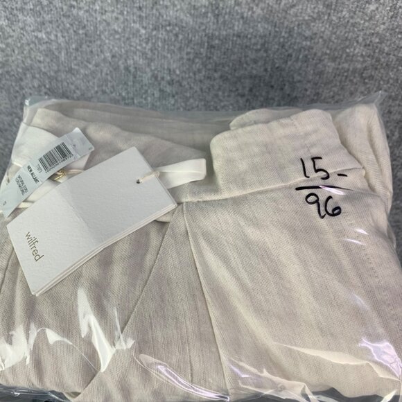 NWT Aritzia Wilfred ALLANWT PANT Ankle Cuff Drawstring Pant Size 12 Linen Blend - Picture 13 of 13